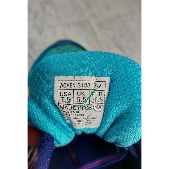 Saucony Ride 9 Everun Running Shoes Athletic Sneakers Teal/Purple Women's 7.5 - Picture 9 of 11